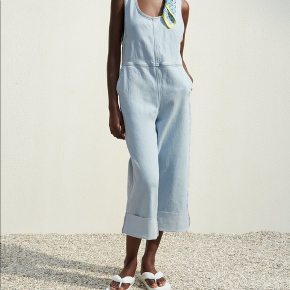NWT ZARA DENIM JUMPSUIT - Picture 8 of 11